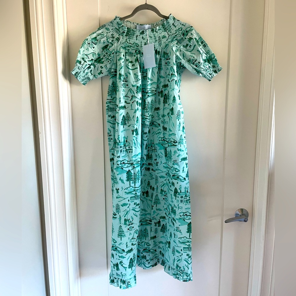 NWT Hill House Caroline Nap Dress in Winter Toile XXS